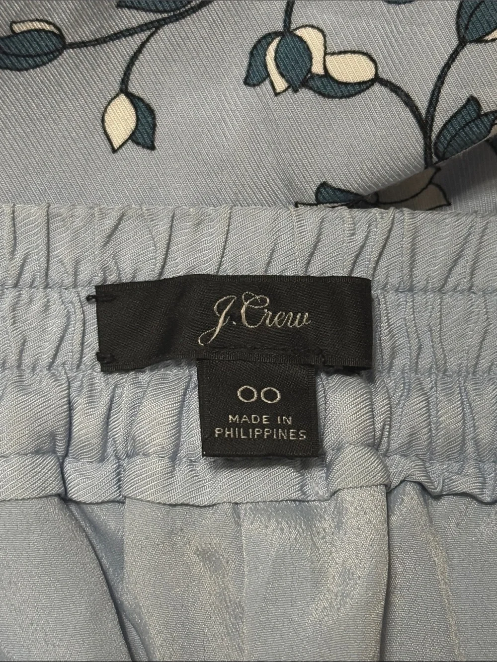 J.Crew High-rise pajama style pastel pants in garden floral cottagecore size 00